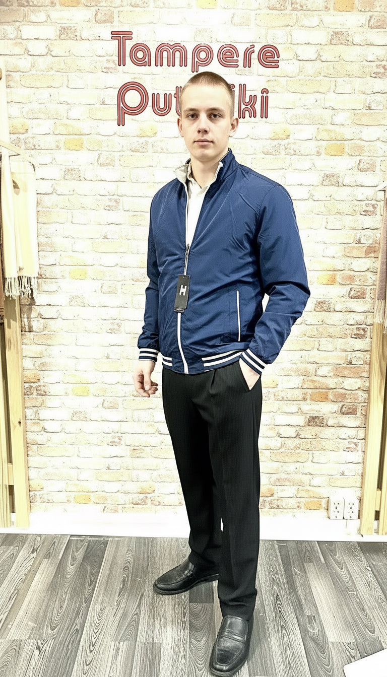 Dubla Väri Tumma Sininen Takki